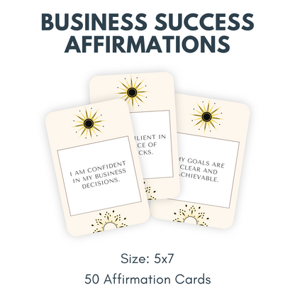 Business in a Box : cartes d'affirmation imprimables 