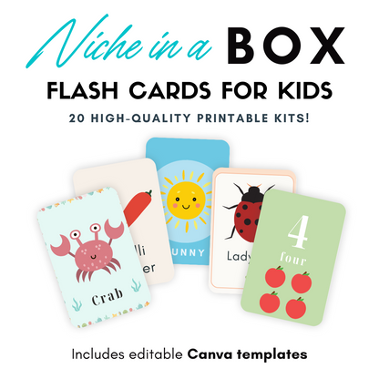 Une niche dans une boîte : cartes flash imprimables 