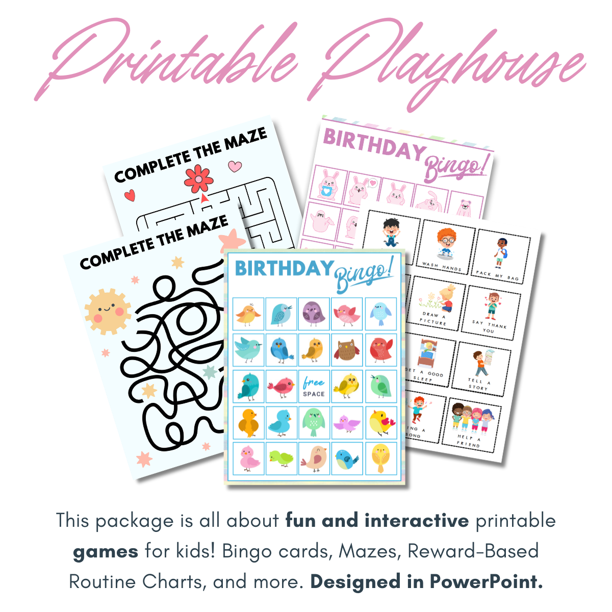 Playhouse imprimable : Pack de planification de fête 