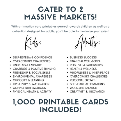 Business in a Box : cartes d'affirmation imprimables 