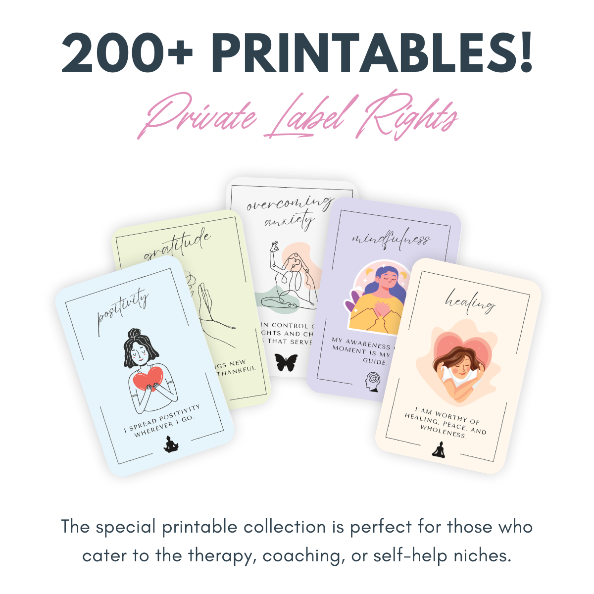 Cartes imprimables : 9 jeux d'affirmations 