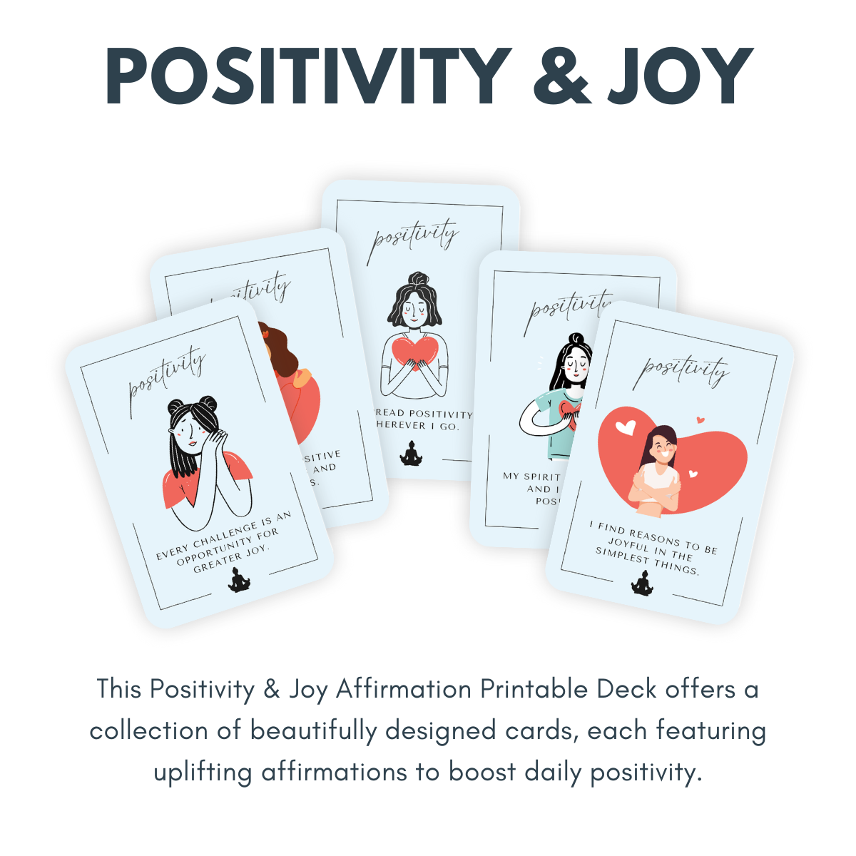 Cartes imprimables : 9 jeux d'affirmations 